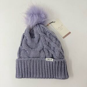 CALIA by Carrie Underwood Knit Pom Beanie Lilac Purple One Size NWT